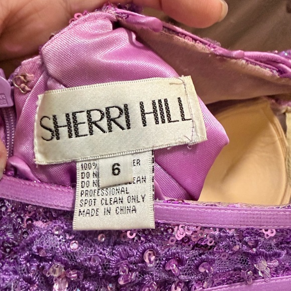 Sherri Hill Purple Sequin Dress - Picture 3 of 4